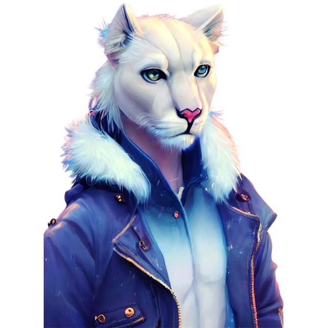 Caneca De Porcelana león alvino con cazadora (Criador carregado)