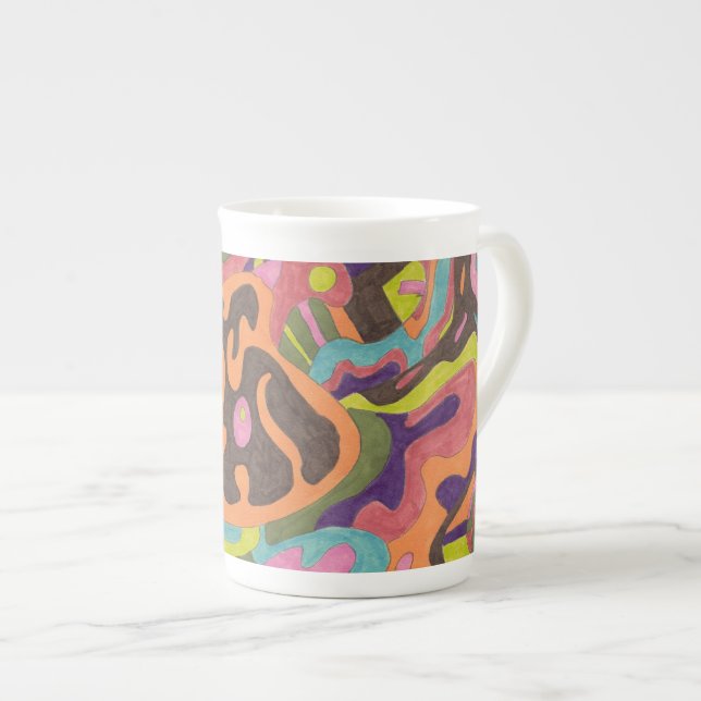 Caneca De Porcelana "Liberar" Abstrato original (Frente Esquerda)