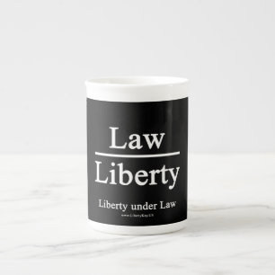 Caneca De Porcelana Liberdade sob a Lei osso china mug