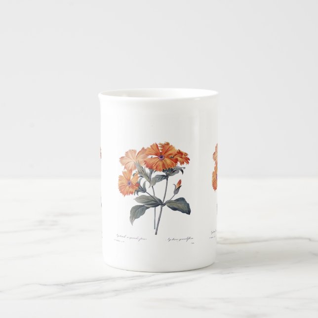 Caneca De Porcelana Líchnis Laranja Redoute  (Frente)