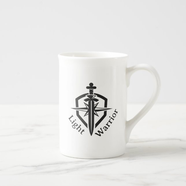 Caneca De Porcelana Light Warrior Sword And Shield (Direita)