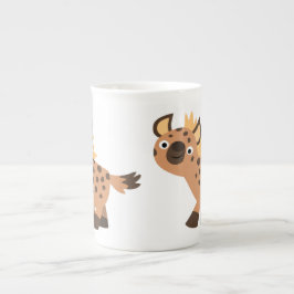 Caneca De Porcelana Linda e Amiga Cartoon Hyena