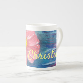 Caneca De Porcelana Linda Flor Personalizada