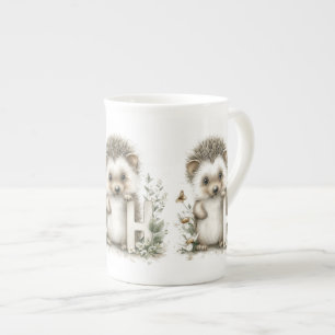 Caneca De Porcelana Lindo alfabeto de animais bebês em aquarela Ourico