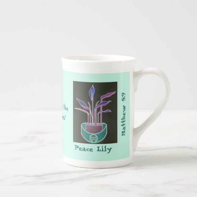 Caneca De Porcelana Lírio da Paz (Direita)
