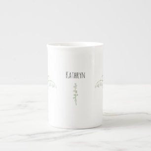 Caneca De Porcelana Lírio do Vale Flor de Nascimento de Maio