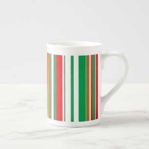 Caneca De Porcelana Listras da Moderna Temporada de Férias de Natal