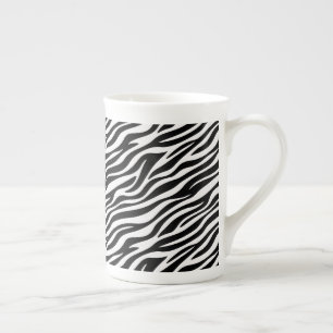 Caneca De Porcelana Listras de Zebra Padrão Sem Costura Estampa de Ani