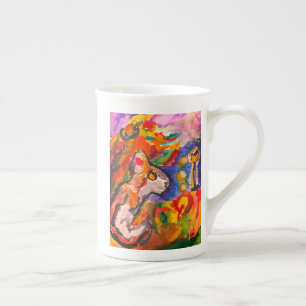 Caneca De Porcelana Lobo de noite