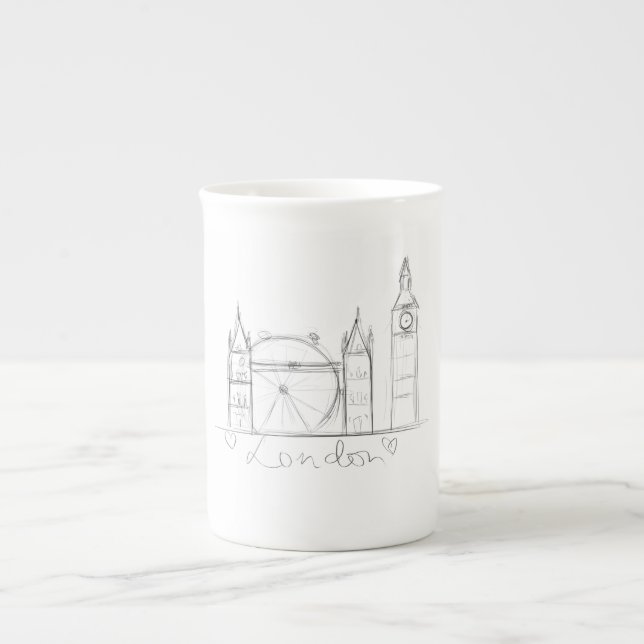 Caneca De Porcelana Londres (Frente)