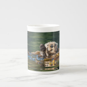 Caneca De Porcelana Lontra do Mar de Onda