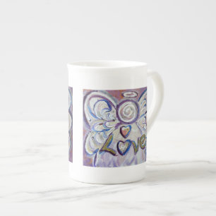 Caneca De Porcelana Love Angel Word Bone China Mug