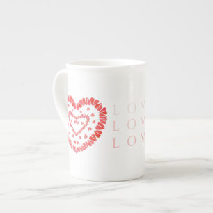 Caneca De Porcelana LOVE Bone China Mug