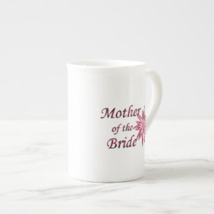 Caneca De Porcelana Mãe da Noiva Rosa