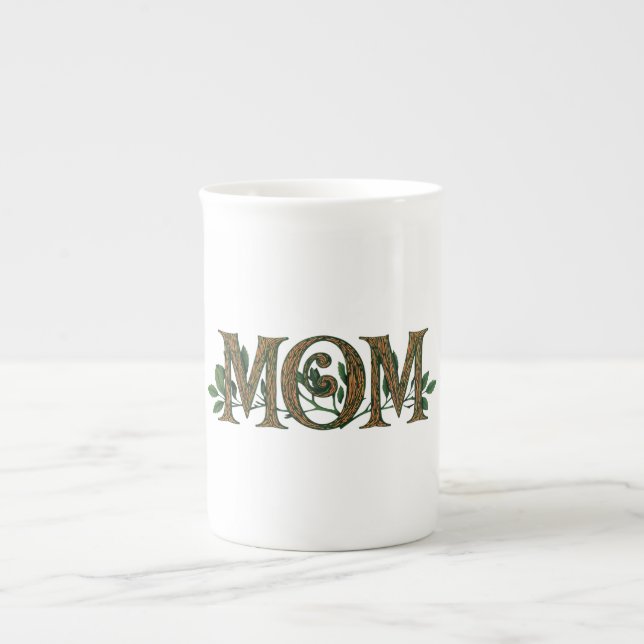 Caneca De Porcelana "Mãe" personalizada - Design de Osso China Mug (Frente)