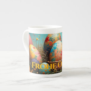 Caneca De Porcelana Magia da Primavera com Ovos de Páscoa