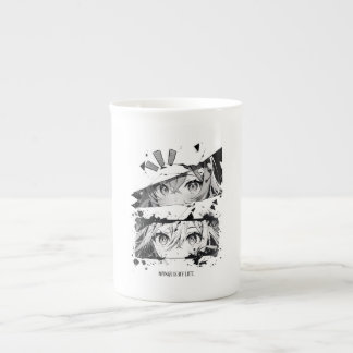 Caneca De Porcelana Mangá É Minha Vida Anime Olhos Arte Glitch
