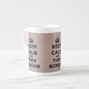 Caneca De Porcelana Mantenha a Calma & Depois Grite