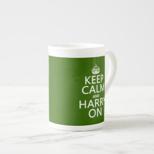 Caneca De Porcelana Mantenha a calma e o Harry em (alguma cor)
