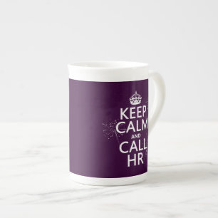 Caneca De Porcelana Mantenha calmo e a chamada hora (alguma cor)