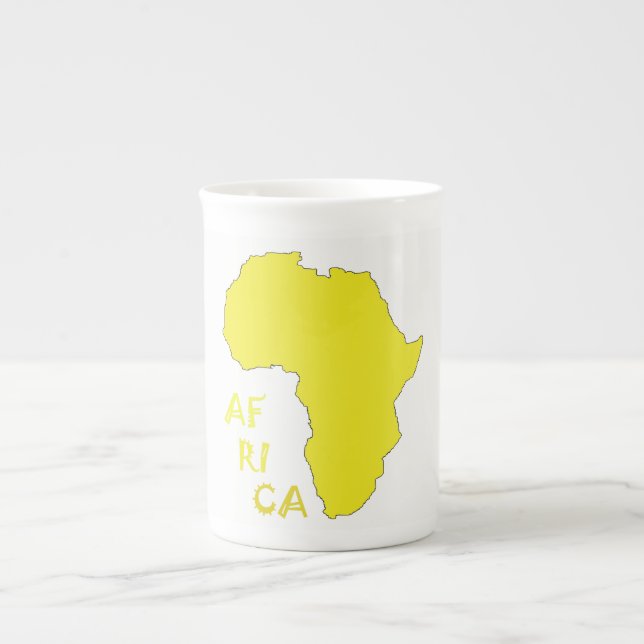 Caneca De Porcelana Mapa da África Mug (Frente)
