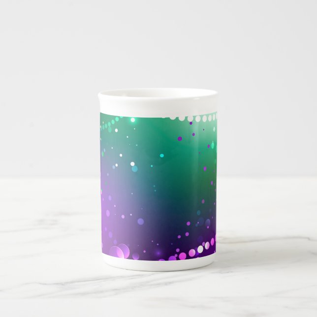 Caneca De Porcelana Mardi Gras Festive Purple Background (Frente)