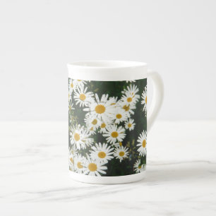 Caneca De Porcelana Margarida Branca de Oxeye, Moon Daisy Meadow