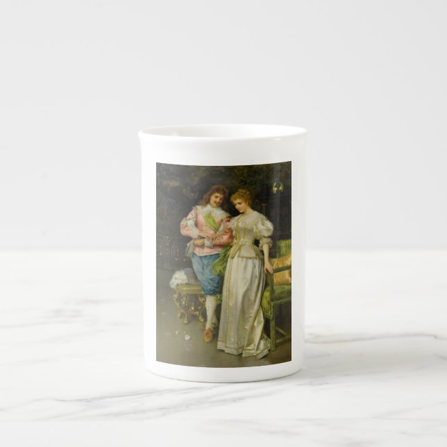 Caneca De Porcelana Marido e Esposa Betrothed (Casamento e Casamento) (Frente)