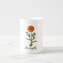 Marigold Forte Declaração Inspiracional Mug
