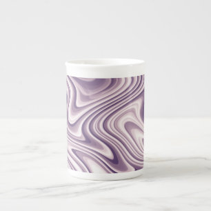 Caneca De Porcelana Mármore Líquido Roxo Abstrato