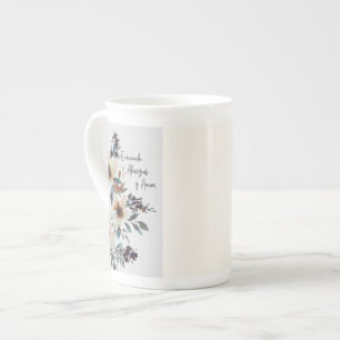 Caneca De Porcelana Matizes do Amor - Abraços de Aquarela