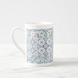 Caneca De Porcelana Mediterranean Tiles, Moroccan, Majolica, Azulejo