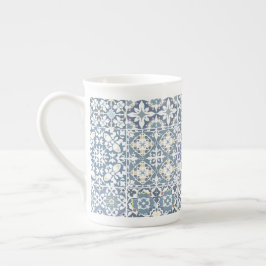 Caneca De Porcelana Mediterranean Tiles, Moroccan, Majolica, Azulejo