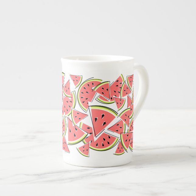 Caneca De Porcelana Melancia (Frente Esquerda)