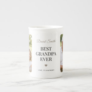 Caneca De Porcelana Melhor Avô Modernista Minimalista Multi Foto