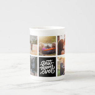 Caneca De Porcelana Melhor Mãe Nunca Personalizada Colagem de Fotos P