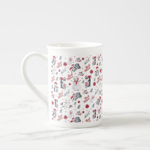 Caneca De Porcelana Melhor Padrão de Natal da Mãe Pinguim