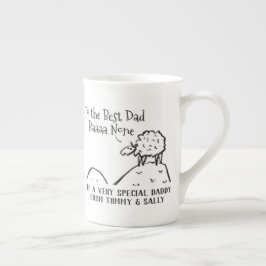 Caneca De Porcelana Melhor Pai Engraçado Ovelha dizendo um trocadilho