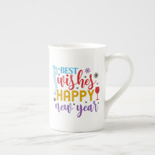Caneca De Porcelana Melhores Desejos Feliz Ano Novo Design-80967