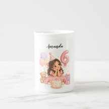 menina de 6 anos de aniversário personalizado