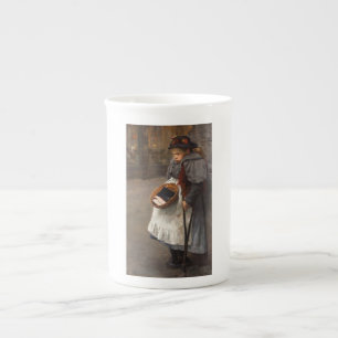 Caneca De Porcelana Menina de Fósforo Pobreza Urbana Garoto de Rua