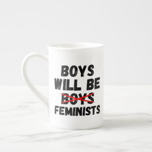 Caneca De Porcelana Menino Feminista - Meninos Serão Feministas II