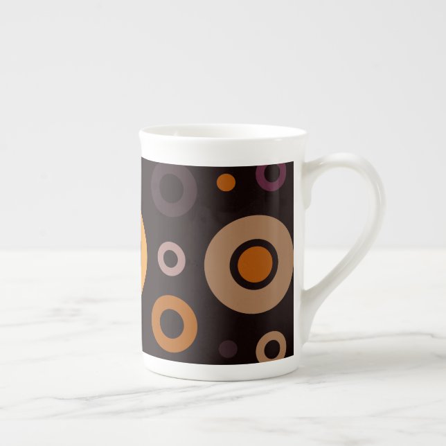Caneca De Porcelana Mid-Century Modern Fall Geometric   (Direita)