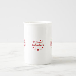 Caneca De Porcelana Minimal Valentine’s Day Love Typography Design | R