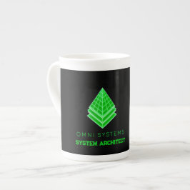 Caneca De Porcelana Minimalismo Retro-Futurismo Tecnologia Omni System