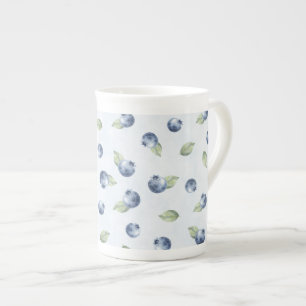 Caneca De Porcelana Mirtilos Azuis Fruta