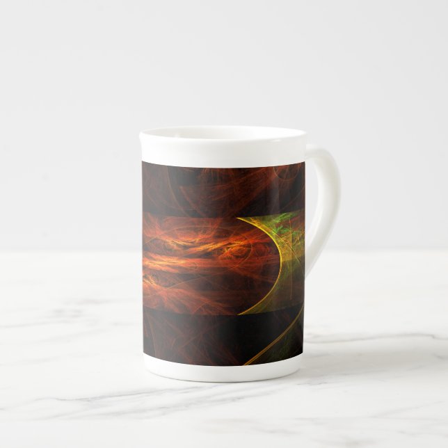 Caneca De Porcelana Mística Abstrato da selva (Frente Esquerda)