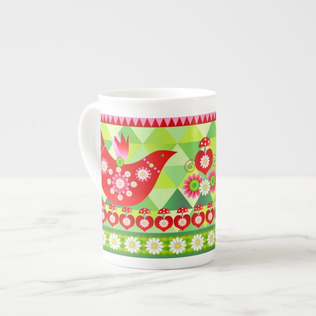Caneca De Porcelana Mod Scandi Holiday Bone China Specialty Mug (Frente Esquerda)
