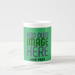 CANECA DE PORCELANA MODERNO EDITABLE EMERALD GREEN IMAGE TEXTO MODELO