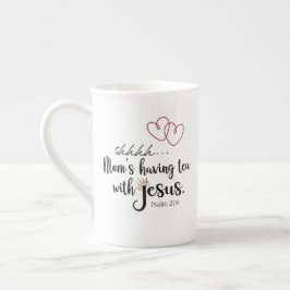 Caneca De Porcelana MOM TEA COM JESUS Christian Quiet Time